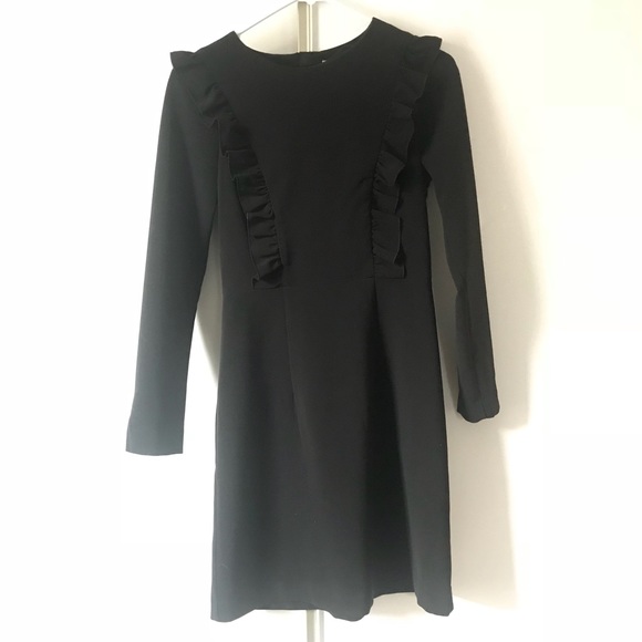 Black Long-sleeve Midi Dress - Picture 1 of 6